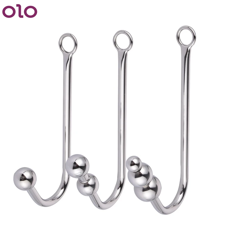 Metal Anal Hook With Ball Hole Butt Plug Prostate Massager Exotic Stainless Steel Anus Dilator Gay Close Ring Sex Toy Men Women | Красота и