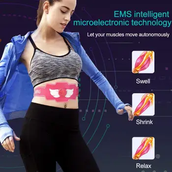 

Muscles Electrostimulator Toner Exercise EMS Abs Fitness Equipment Abdominal Muscle Stimulator Trainer Training Gear At Home Gym