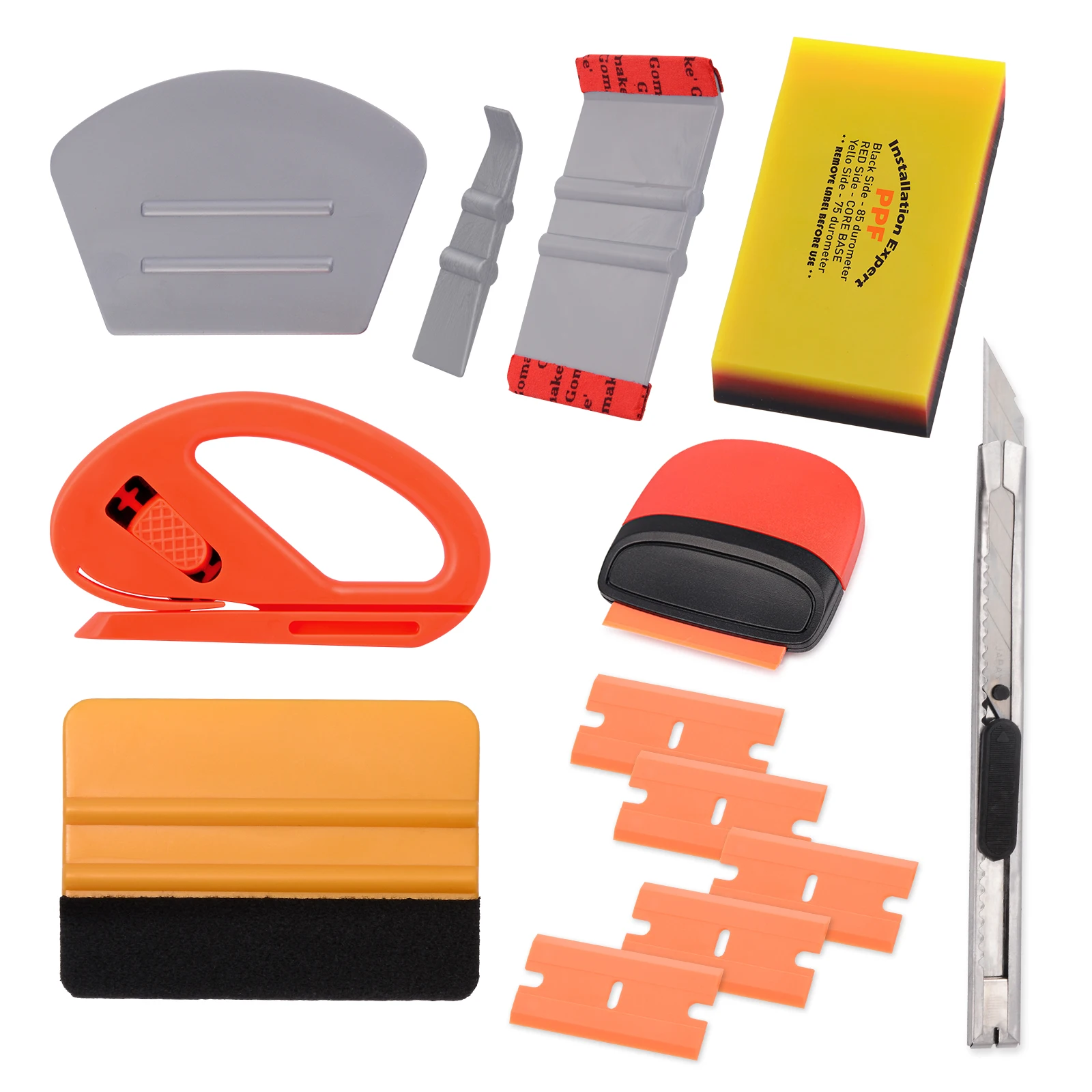 

EHDIS Car Foil Film Installation Tool Kit Styling Vinyl Wrap Sticker Razor Scraper Squeegee Wallpaper Cutter Auto Hand Tool Set