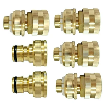 

6pcs Connector Set Maxi-Flo Brass Tap Water Hose Pipe Adapter Attachment