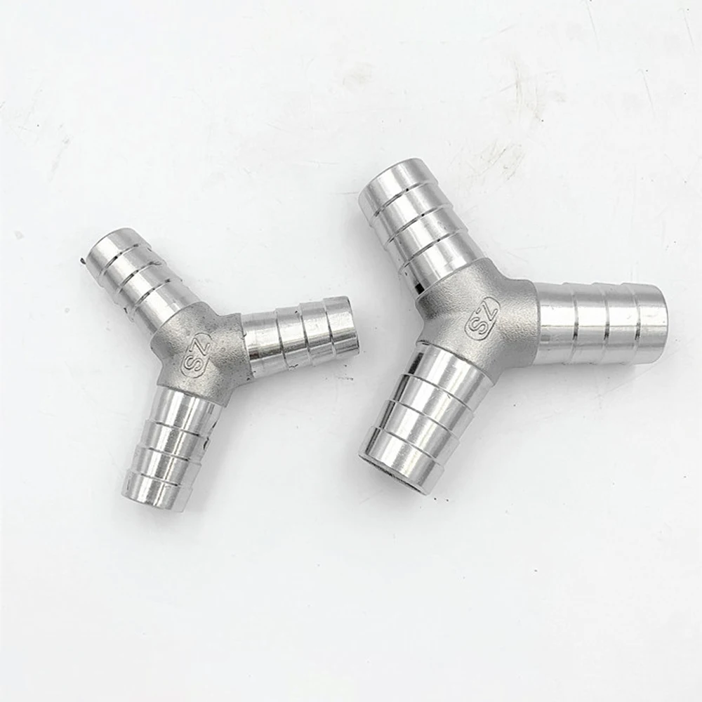 4/6/8/10/12/13/14/15/16/20/25 мм Hose Barb Tee Y Shape 3 Way Splicer Splitter 304 Нержавеющая вода газ