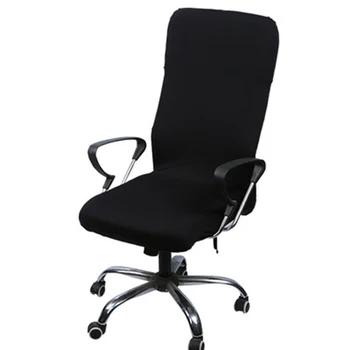 

Office Swivel Chair Cover Protector Elastic Solid Color Slipcover W/ Zipper Ordinary Office Chair, Executive Chair