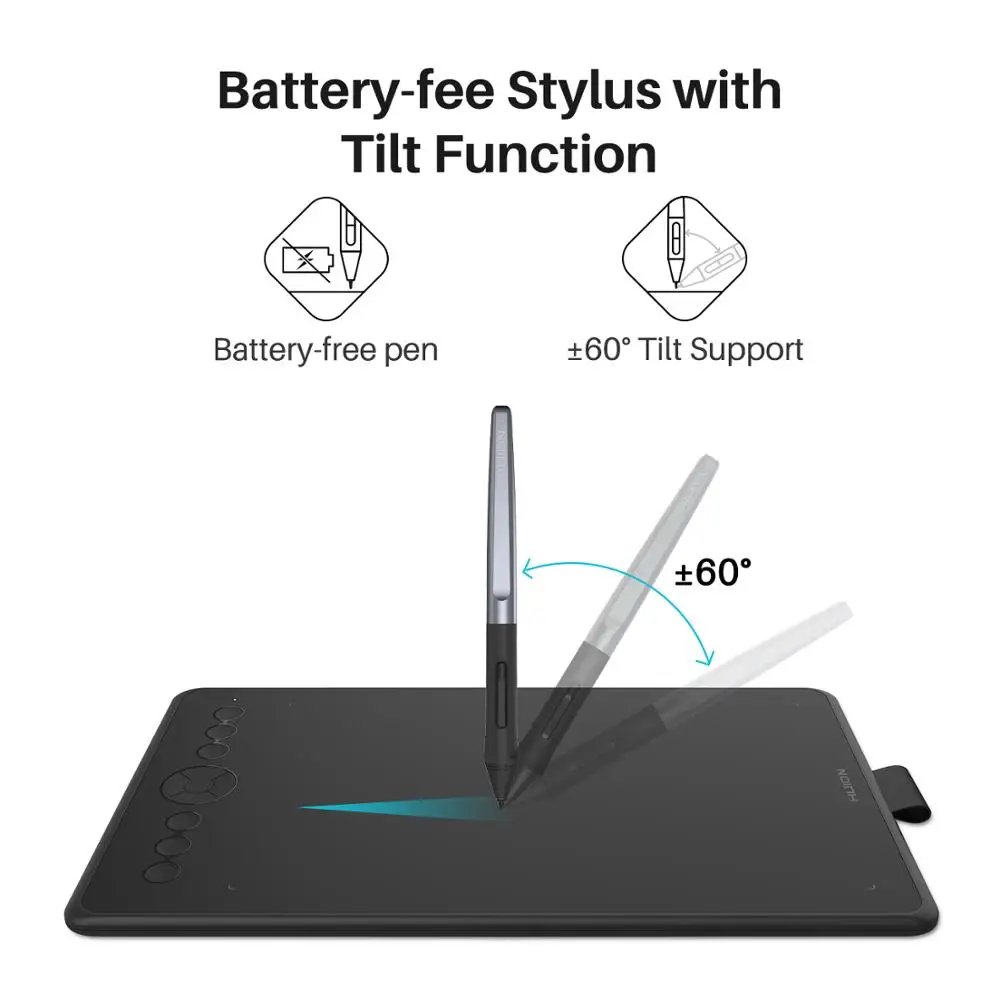 Koop Huion H320M 2 In 1 Grafische Tablet 8192 Niveaus Digitale Tekening Pen Tablet En Lcd Schrijven Tablet + Batterij  gratis Stylus Voor Pc Telefoon