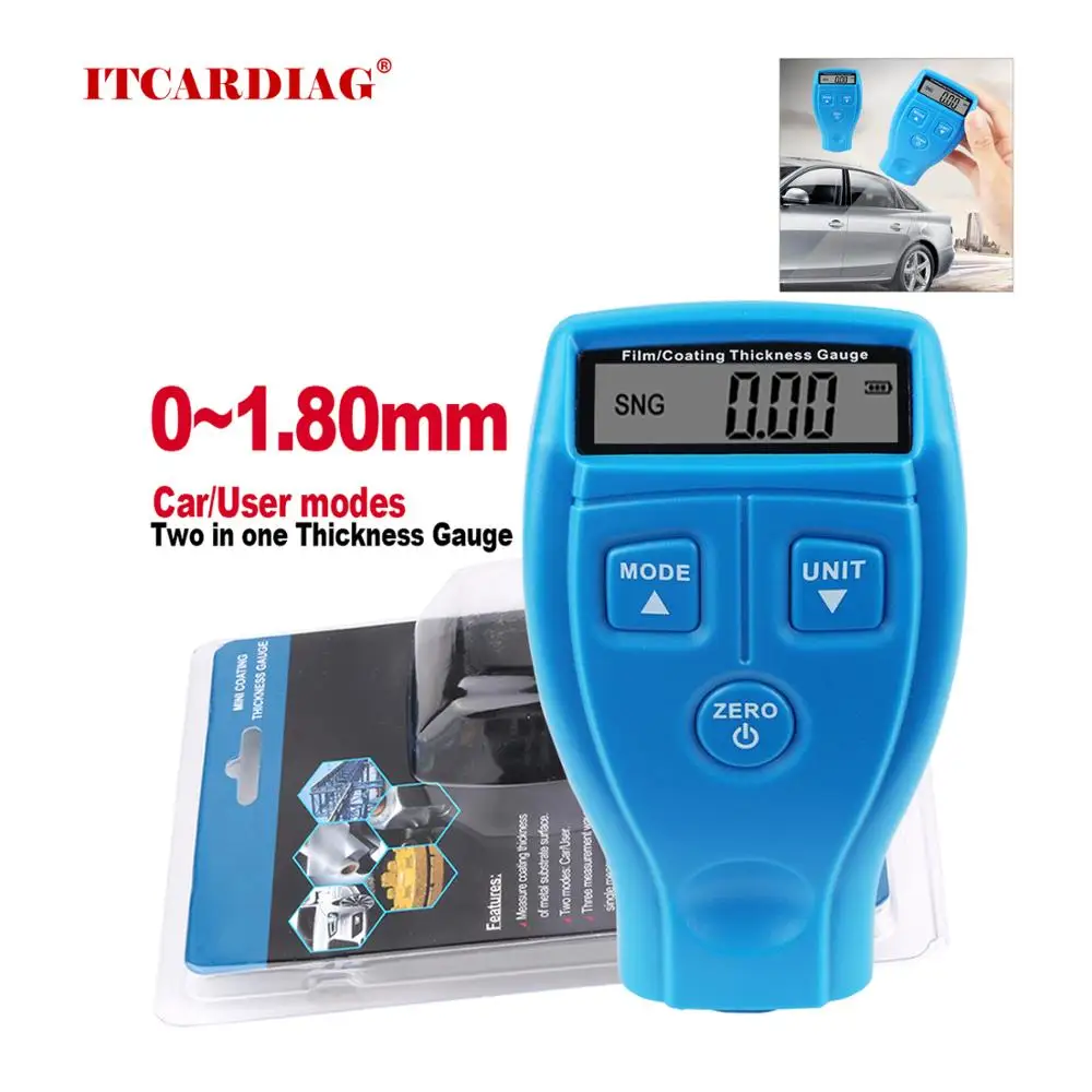 Digital Mini Automobile Thickness Gauge Car Paint Tester Thickness