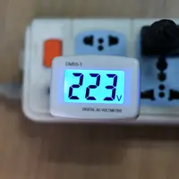 AC 110 V-300 V 230V ЖК-дисплей цифровой вставной вольтметр-в домашних условиях Напряжение измеритель вольтметр 3 знака после запятой штепсельная