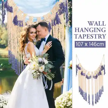 

Wall Hanging Tapestry Bohemian Chic Macrame Mandala Dreamcatcher Woven Knitted Tassel Tapestries Home Decoration Wall Decor