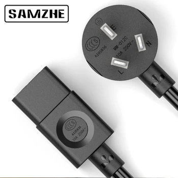 

SAMZHE US Power Extension Cord 1m 1.8m 3m US Schuko Plug IEC C13 Power Supply Cable For Dell PC Computer Monitor Printer TV