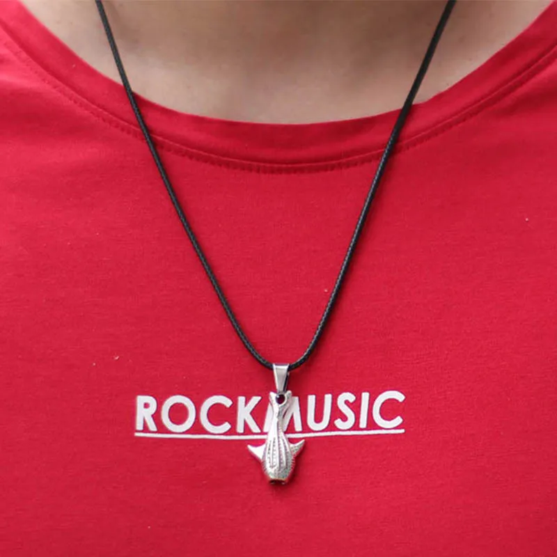 Trendy Ozean Wal Hai Halskette Männer Frauen 60 cm Anhänger Halskette Strand Schmuck Zubehör Punk Halskette Geschenk Für Ehemann Boho – Detail 4