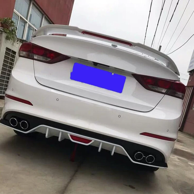 Для аксессуаров спойлер Hyundai Elantra 2015 16 17 18 ABS Материал грунтовка Цвет заднее крыло