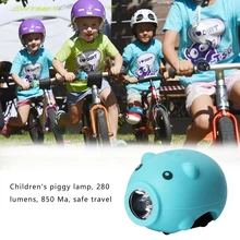 

Children Bike Head Light Piggy-shaped Headlamp Flashlight Children Safe Bicycle Headlight For Scooters And Cycling Dropshipping