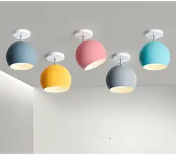 PHYVAL скандинавские потолочные светильники Macaron современные светодиодные потолочные лампы для гостиной спальни