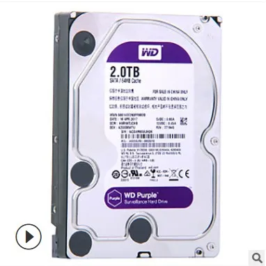 Жесткий диск WD/Western Data Purple WD20EJRX 2 ТБ SATA 6 ГБ/сек. 64M для мониторинга