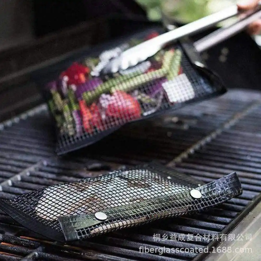 Barbecue stuoia netto 3 pezzi di antiaderente griglia riutilizzabile stuoia netto temperatura elevata barbecue resistente Teflon griglia 33 centimetri 4 parti di antiaderente griglia netto 40 