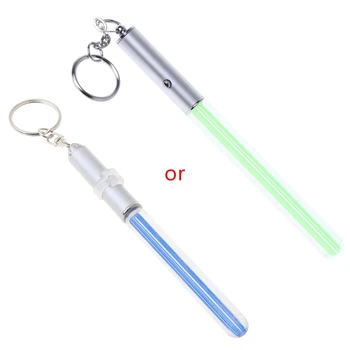 

Durable Glow Pen Flash Torch Magic Wand Stick Lightsaber LED Light Keychain New 667C