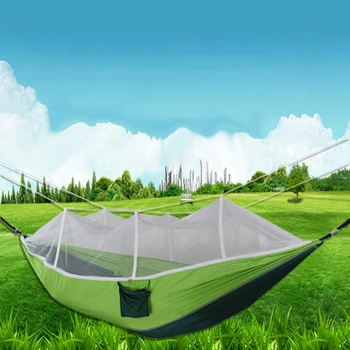 

1-2 Person Outdoor Mosquito Net Parachute Hammock Camping Hanging Sleeping Bed Swing Portable Double Chair Hamac