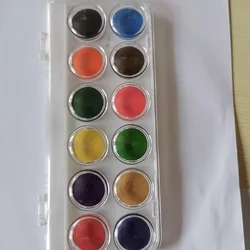 12 Colors Solid Powder Watercolor Paint Primary School Students Painting Solid Paint For Kindergarten Children Aquarela