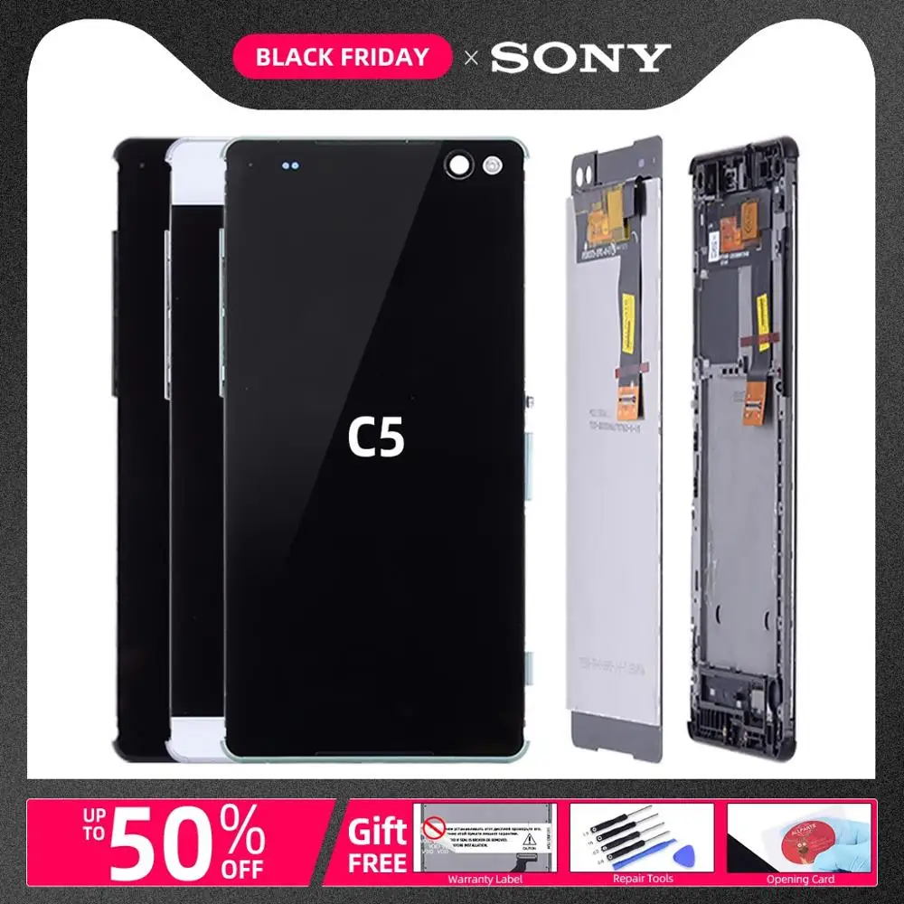 

6.0" Lcd Display For SONY Xperia C5 LCD Touch Screen Digitizer C5 Ultra Display Screen with frame E5506 E5533 E5563 E5553