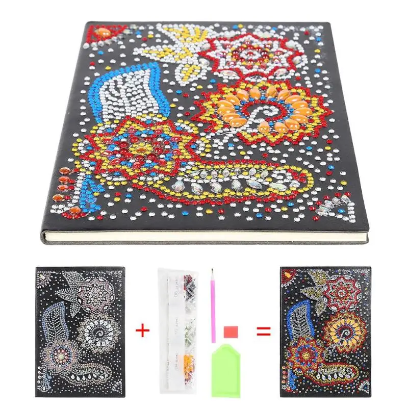 DIY Mandala Special Shaped Diamond Painting 50 Pages A5 Sketchbook Notebook - Цвет: 8