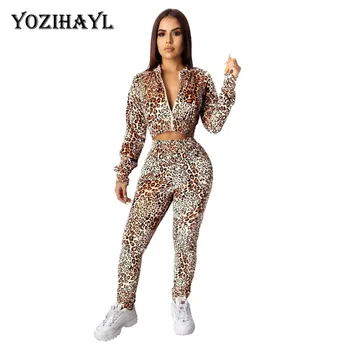 

Women 2 Piece Set Long Sleeve Zipper Crop Top and Slim Pants Leggings Sexy Bodycon 2 Piece Sweatsuit Womens Outfits