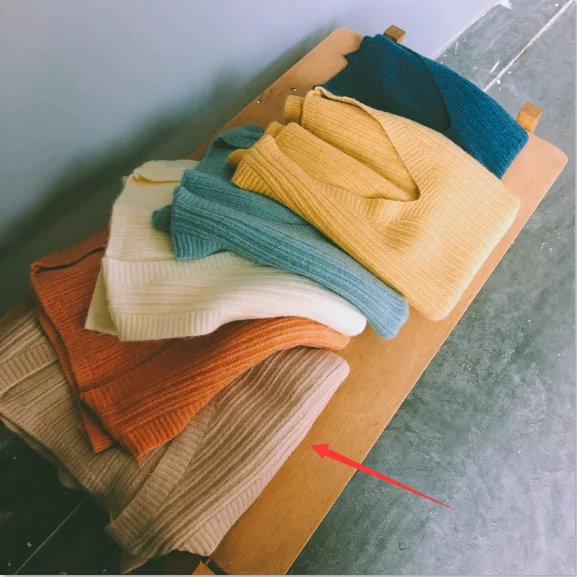 Khaki sweater women RICININA, Осенний женский свитер,, жилет, джемпер, без рукавов, v-образный вырез, однотонный, корейский, болеро, Женский Повседневный свитер, пуловер, Feminino - Цвет: Khaki sweater women