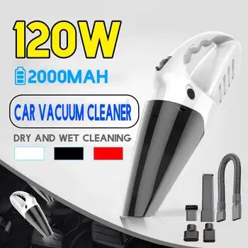 

120W Wireless USB Car Vacuum Cleaner Handheld Strong Suction Cyclonic Wet/Dry Auto Cleaner Portable Vacuums Cleaner Dust Filter