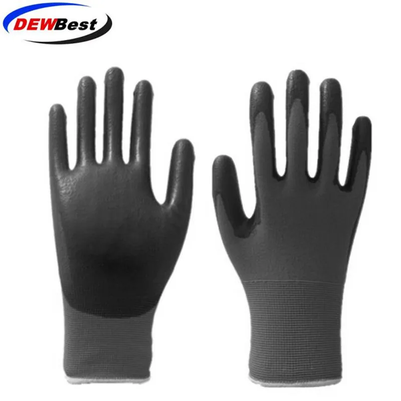 DEWBest EN388 3121 Рабочая перчатка ESD нейлон PU покрытие Защитная ручная перчатка Рабочая поставка Антистатические Рабочие Перчатки