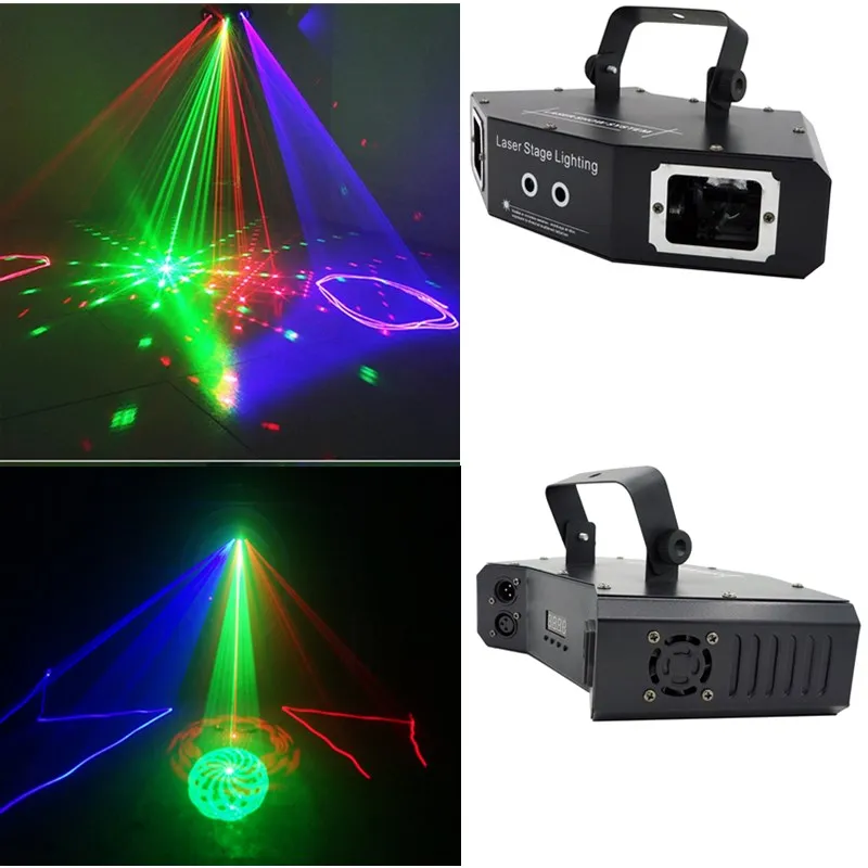 Free mail 4 in 1 4 hole laser disco laser RGB full color beam dj effect
