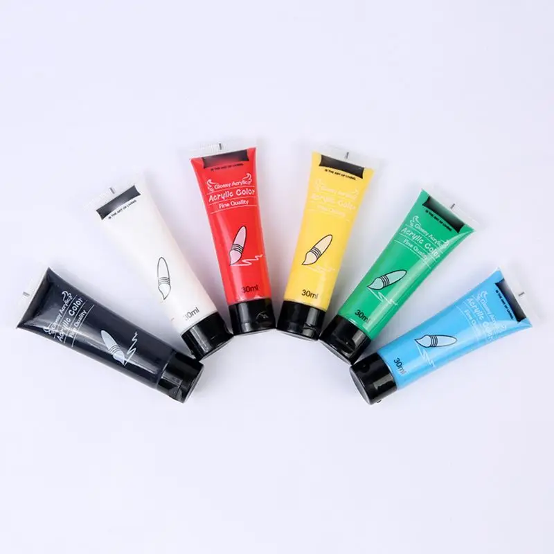 

6 Colors 30ml Professional Acrylic Paint Set Drawing Painting Pigment Hand-paint