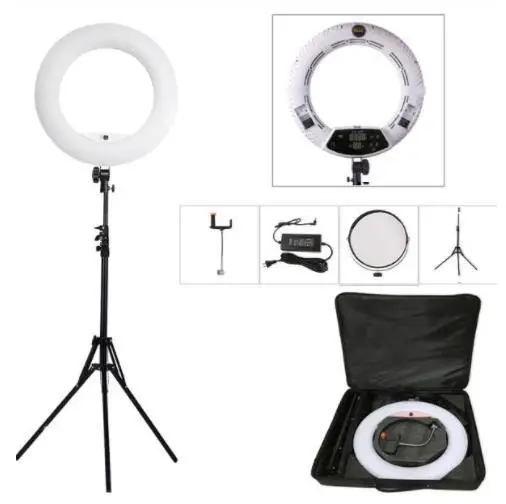 Yidoblo FA-480 BLUETOOTH приложение управление кольцо свет светодиодный камера фотостудия кольцо Лампа Фотография сенсорный экран кольцевая лампа 2800 K-9900 K - Цвет: Белый