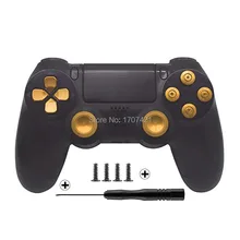 Controlador de metal personalizado com ouro, botões analógicos de metal para controles de sony ps4