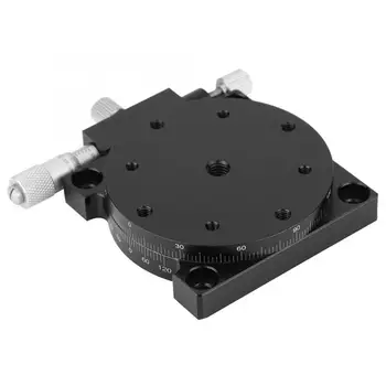 

60x60mm RS60 R Axes Trimming Platform Linear Stage Manual Motion Displacement Fine-Tuning Sliding Table
