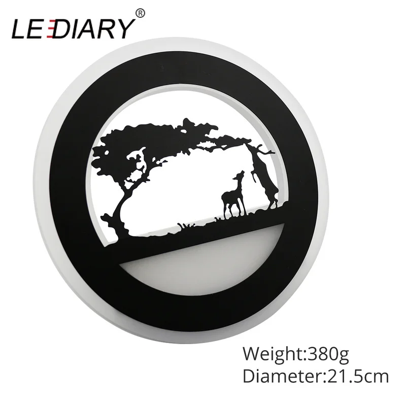  LEDIARY Retro LED Wall Lamp Creative Painting 110-240V Modern Black Sconce Decoration For Bathroom  - 32948376666