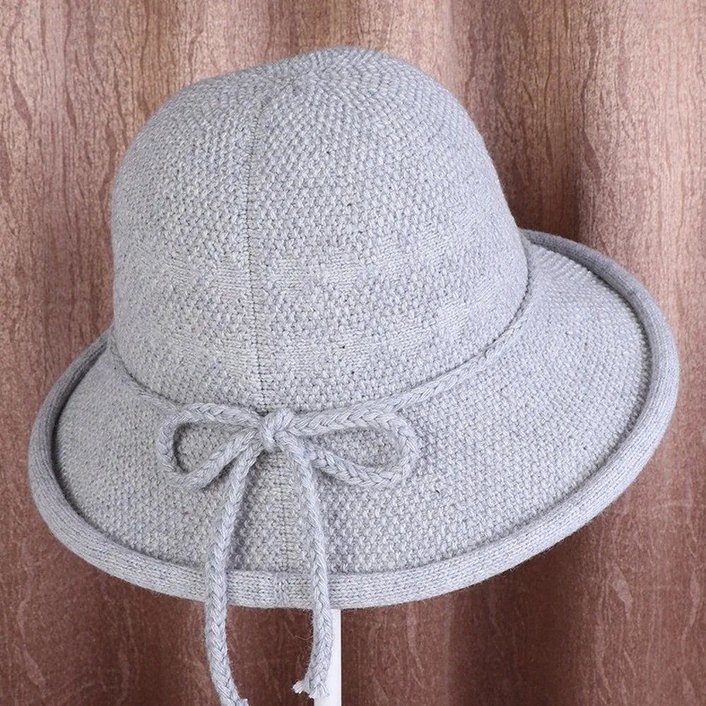 Women's Outdoor Wool Knitted Hat Crochet Warm Winter Cap