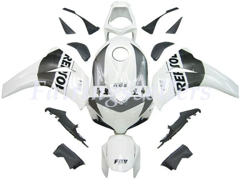 Инъекций ABS Полный обтекатели комплект Подходит для HONDA CBR1000RR 2008 2009 2010 2011 CBR1000RR 08-11 CBR1000 обтекаемой формы из белого золота