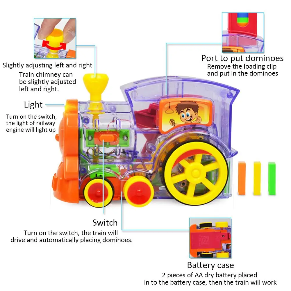 Домино конструктор игра набор мультфильм ралли поезд двигатель в форме игрушка набор домино ралли блок игрушка идеальный день рождения Рождественский подарок