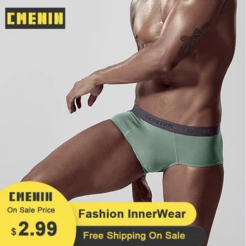 

CMENIN U Convex Cotton LOGO Comfortable Sexy Undenwear Men Jockstrap Briefs Bikini Gay Men Underwear Male Jock Strap Sexi AD307