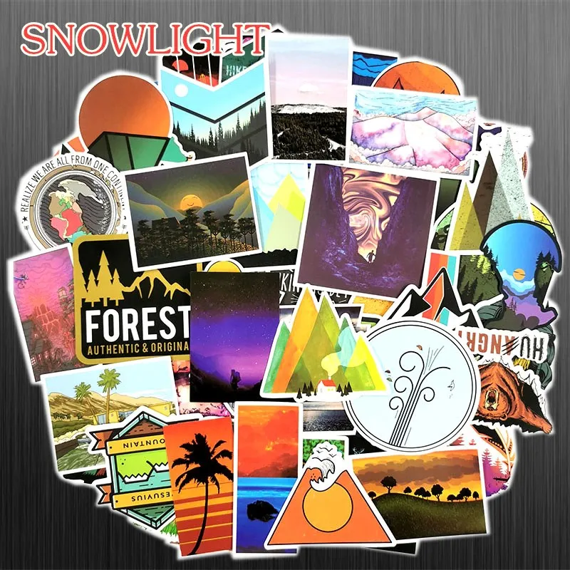 100 Pcs Travel Adventure Stickers For Luggage Laptop Skateboard Bicycle Motorcycle Vinyl Decal Graffiti Waterproof Stickers