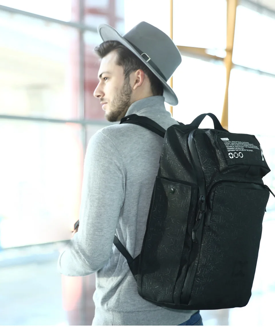 INOXTO мульти объемная сумка рюкзак водонепроницаемая дорожная сумка Уличная модная черная сумка для ноутбука Спортивная походная фитнес-рюкзак