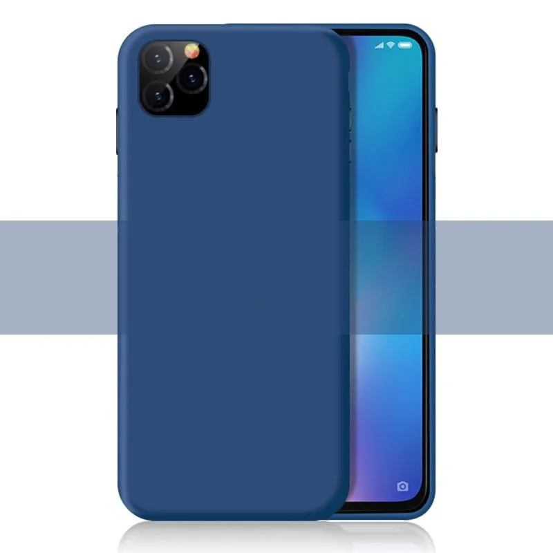 Жидкий силиконовый чехол для iPhone 11 Pro Max для iPhone X XS MAX XR 7 8 6 6S Plus бархатный тонкий матовый резиновый мягкий чехол - Цвет: Синий