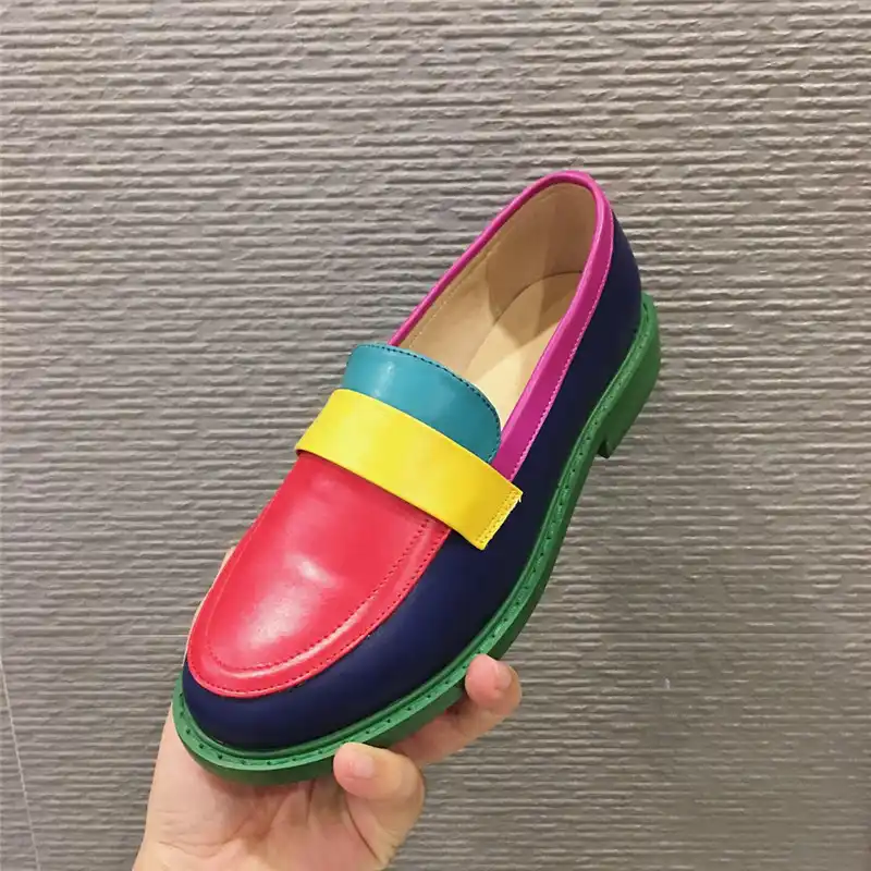 Fashion Rainbow Color Boat Shoes 