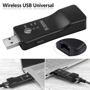 

Willkey Wireless USB Universal 300M Smart TV Wifi Adapter TV Sticks Ethernet Network Bridge Repeater Client IEEE 802.11n/g/b