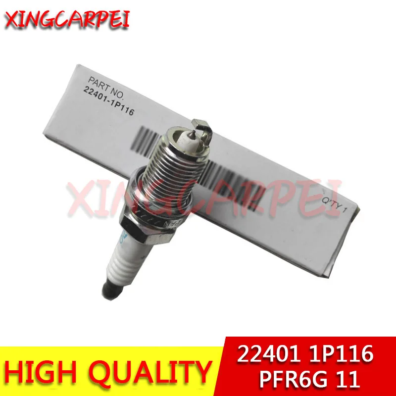6 шт./лот 22401-1P116 PFR6G-11 иридиевая Свеча зажигания для Nissan Maxima Sentra Infiniti G20 I30 Q45 22401 1P116