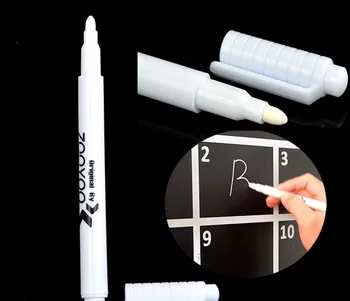 

4/3/2/1 Pcs White Liquid Chalk Pen Marker Glass Windows Chalkboard Blackboard Liquid Ink Pen Used on Chalkboard Window White Pen