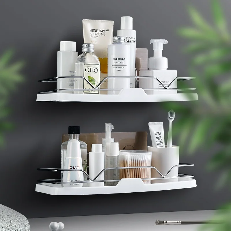 

Toilet storage rack sucker bathroom storage rack punch-free stainless steel toilet table wall-mounted rack