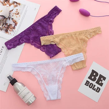 

Sexy Women Briefs Seamless Panties Lace Underwear Crotchless Thongs and G Strings Bragas Mujer Calcinhas