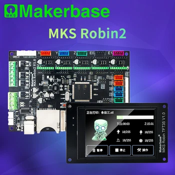 

Makerbase MKS Robin2 32Bit Control Board 3D Printer parts 3.5tft touch screens Wifi Control Gcode Preview