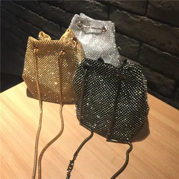 

Female Diamond Handbag Vintage Crystal Design Evening Bag Wedding Party Bride Clutch Velour Bag Purse rhinestone shoulder bags