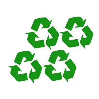 

4/5 Pcs Recycle Stickers Trash Bin Labels Premium Self-Adhesive Recyclable Sign Sticker for Home Kitchen & Office (Green)