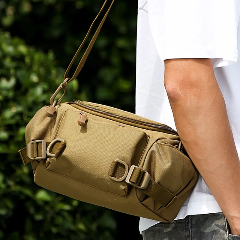 Men'S Pockets Pockets Nylon Waterproof Belt Bag Travel Riding Motorcycle Multi-Function Small Bag