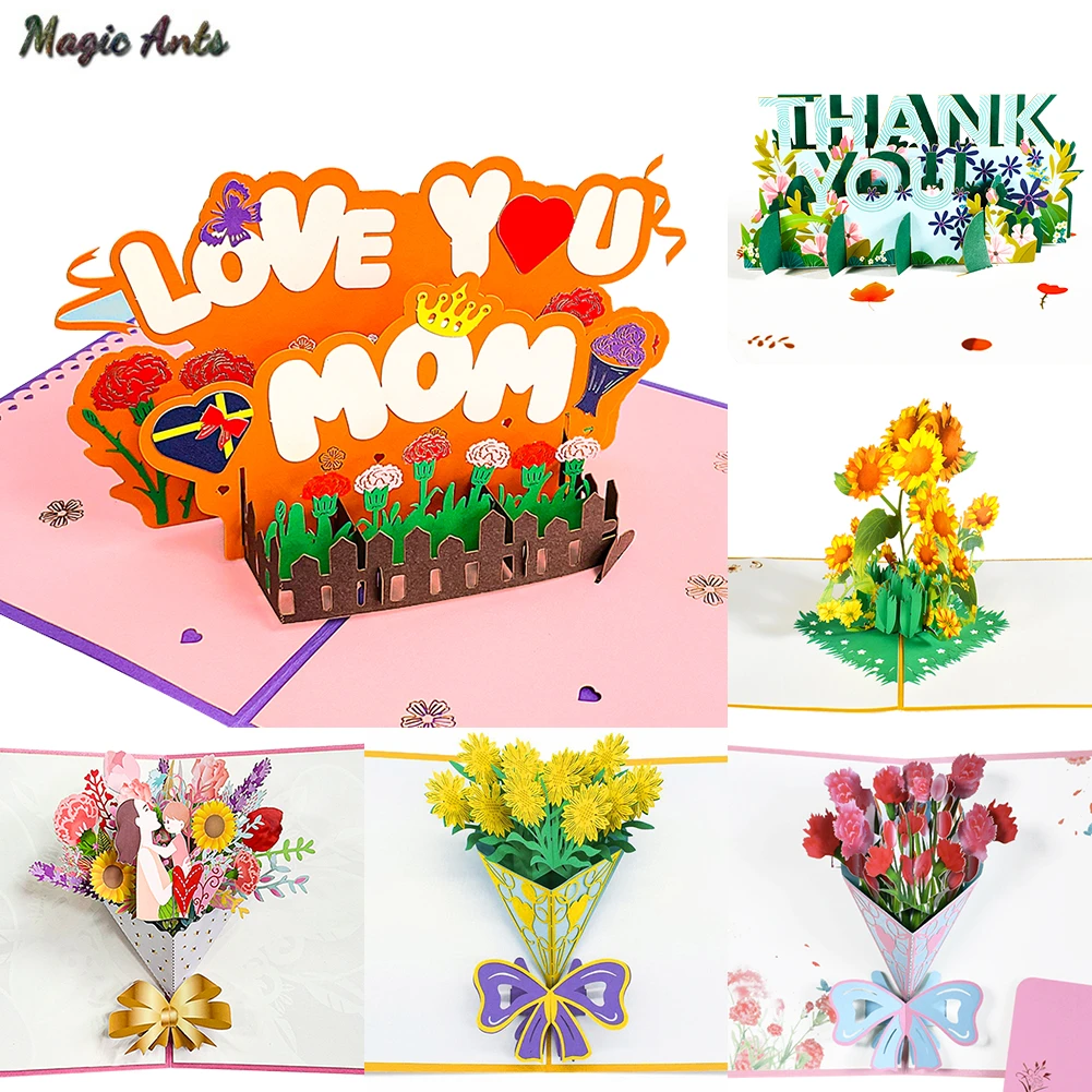 3D Pop-Up Mothers Day Gifts Cards